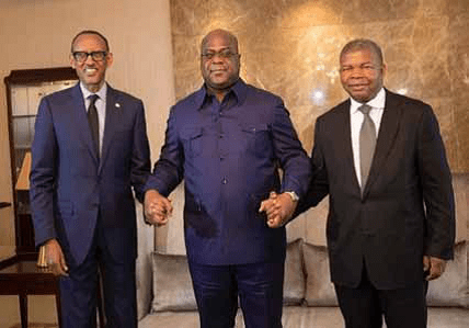 Presidentes do Ruanda, Uganda e da RDC chegam a Luanda