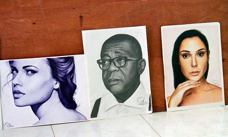 Jovem impressiona com desenhos realistas feitos a lápis